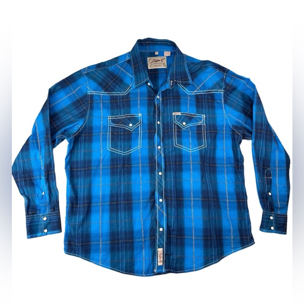 Men's Rafter C Cowboy Collection Western Pearl
Snap Shirt Size XXL